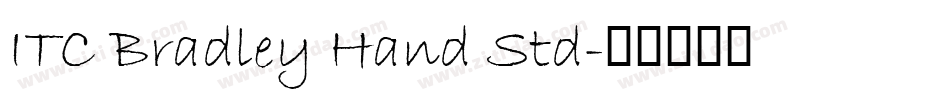 ITC Bradley Hand Std字体转换